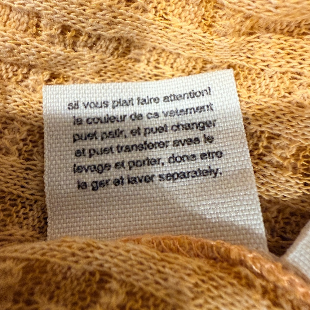 We the Free ! Women's Yellow V-Neck Sweater - Picture 8 of 9